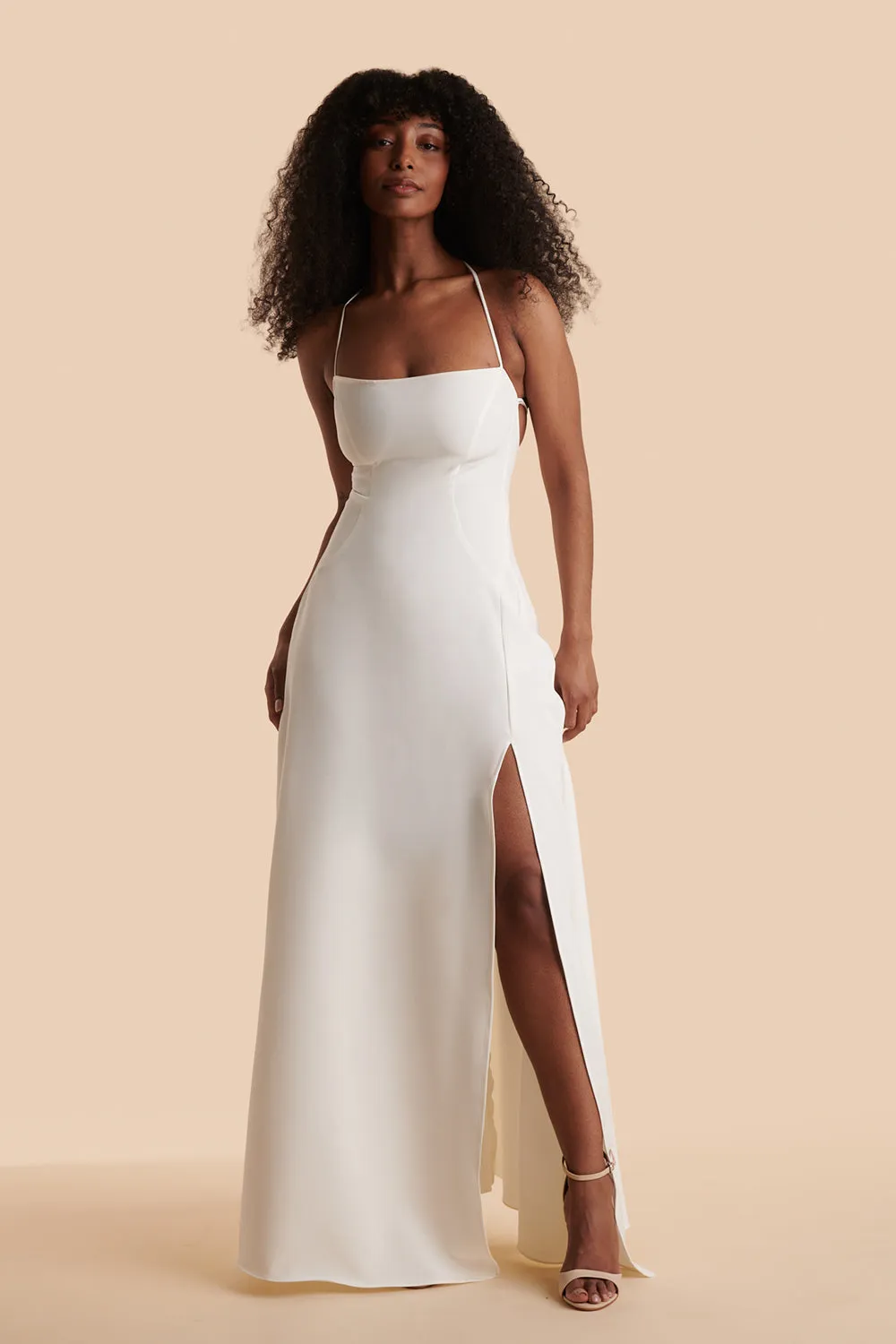 Izabella Ivory | A-line Maxi Dress with Open Back sold by Boutique 1861 product image thumbnail 2