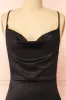 Alexia Black | Long Satin Mermaid Dress w/ Cowl Neck sold by Boutique 1861