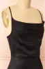 Alexia Black | Long Satin Mermaid Dress w/ Cowl Neck sold by Boutique 1861