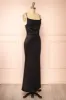 Alexia Black | Long Satin Mermaid Dress w/ Cowl Neck sold by Boutique 1861