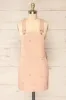Shanicka | Pink Short Overall Dress w/ Embroidery sold by Boutique 1861