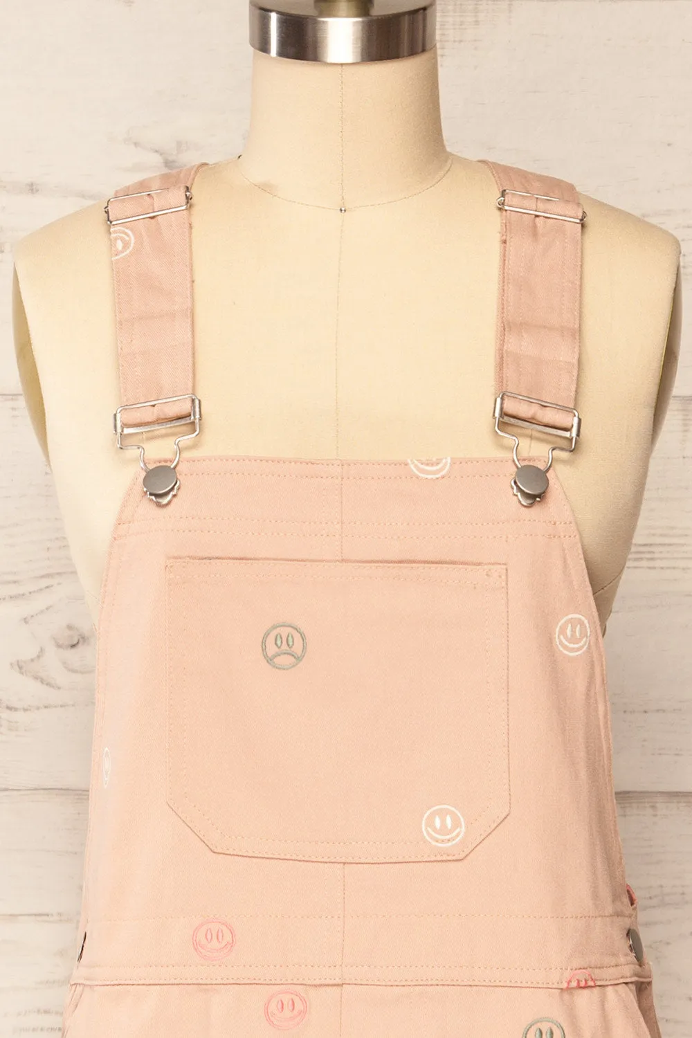 Shanicka | Pink Short Overall Dress w/ Embroidery sold by Boutique 1861 product image thumbnail 3