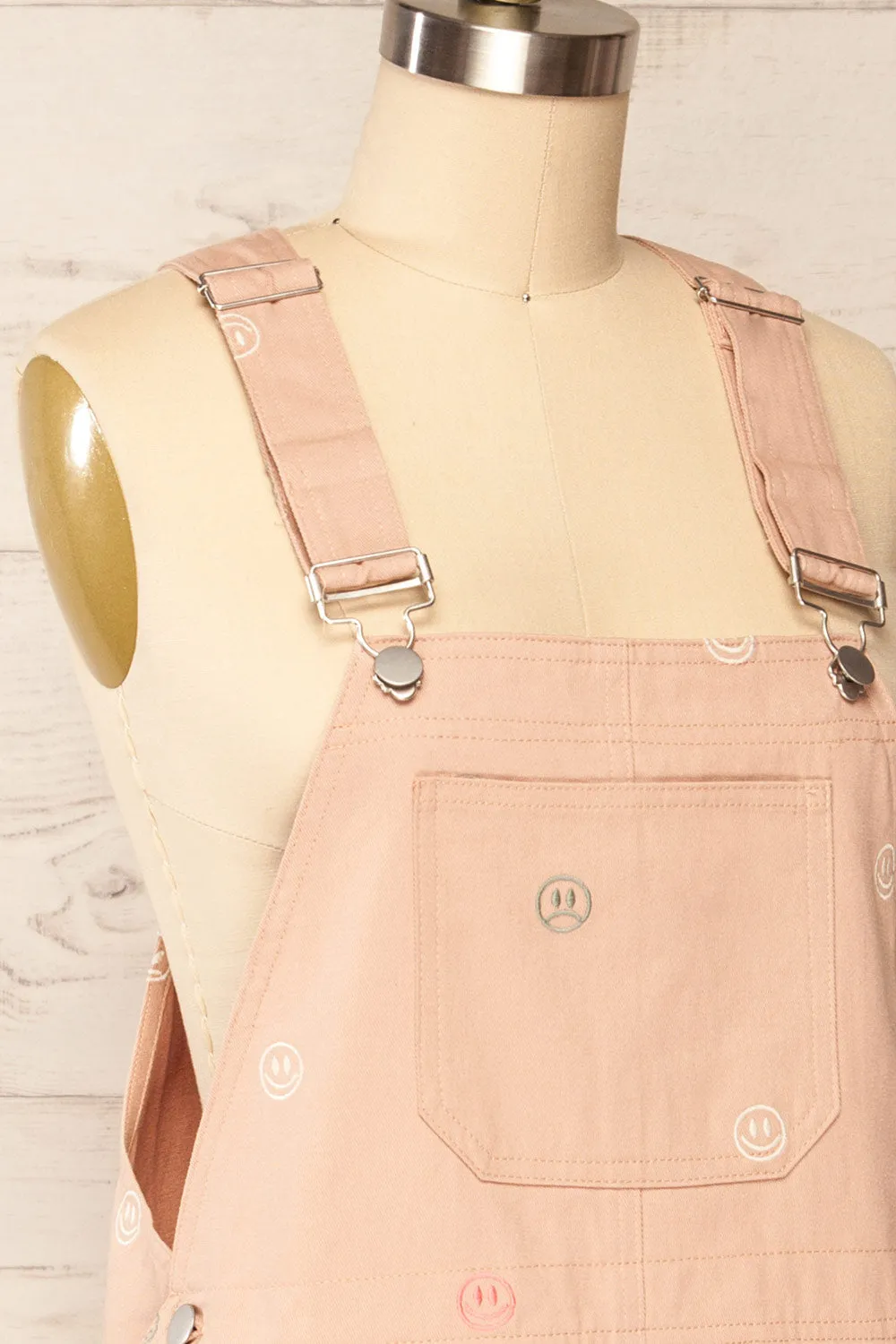 Shanicka | Pink Short Overall Dress w/ Embroidery sold by Boutique 1861 product image thumbnail 5