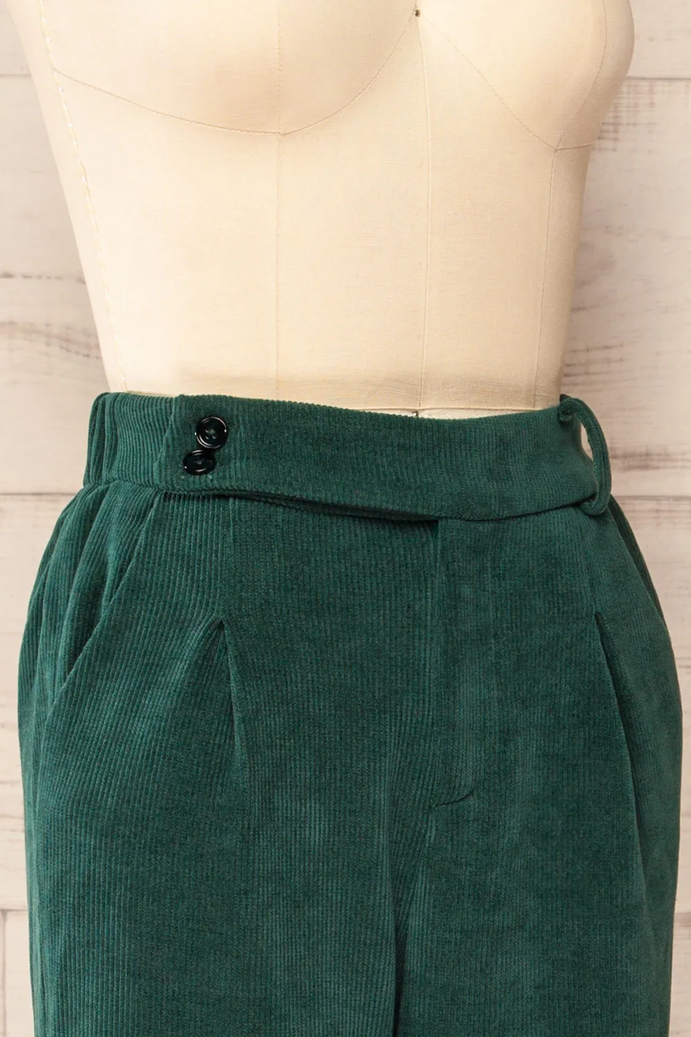 Jakarta Green | Corduroy High-Waisted Pants sold by Boutique 1861 product image thumbnail 5