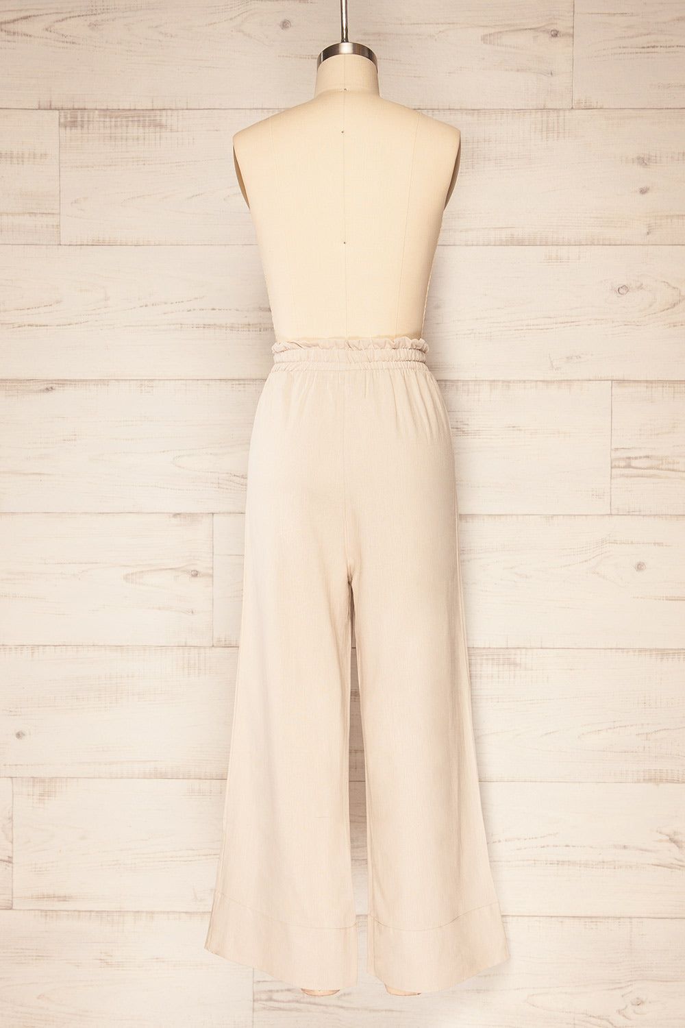 Buseto Beige | Faux-Linen Wide-Leg Pants sold by Boutique 1861 product image thumbnail 5