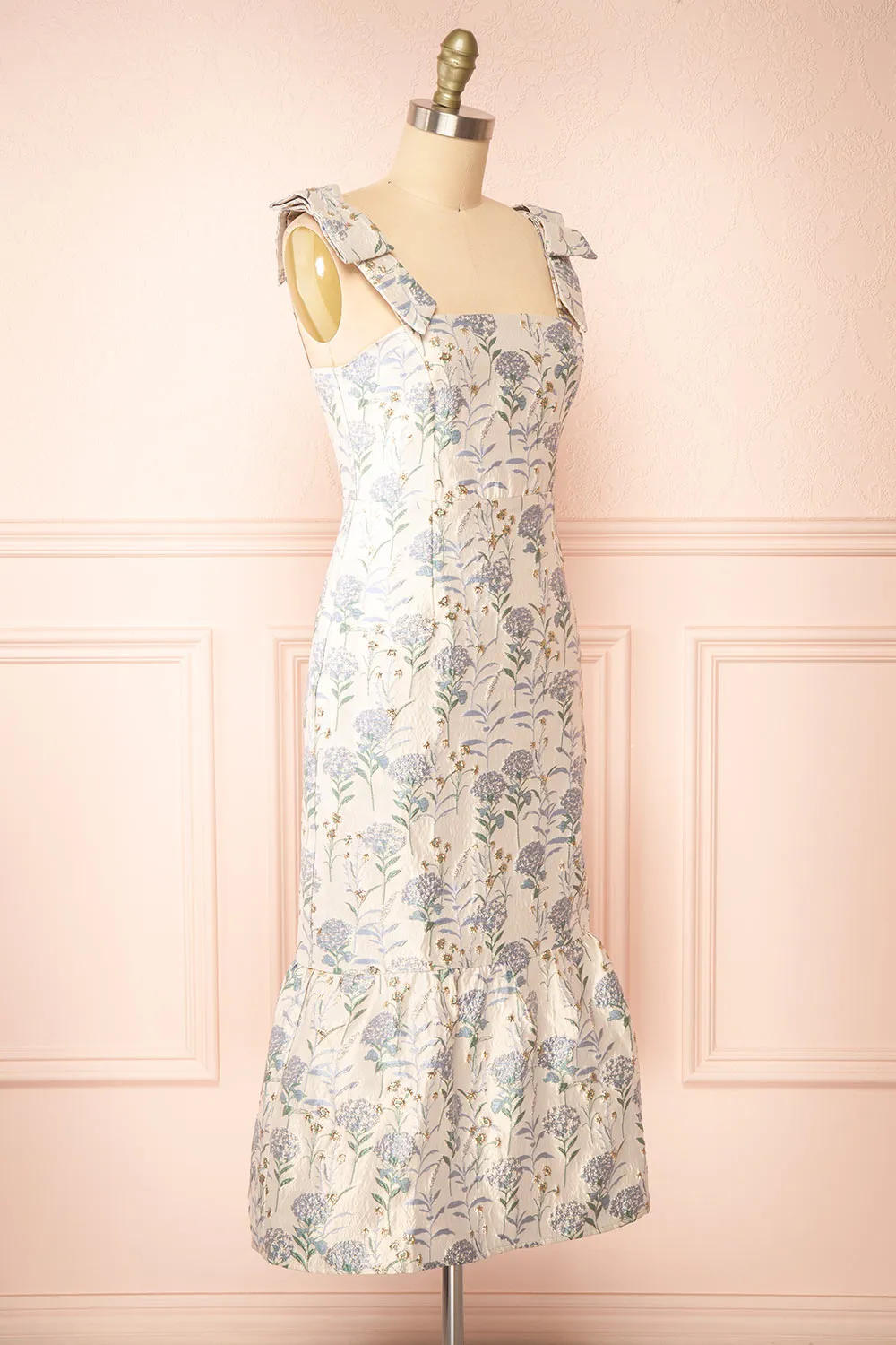 Zylara | Floral Jacquard Midi Dress sold by Boutique 1861 product image thumbnail 3