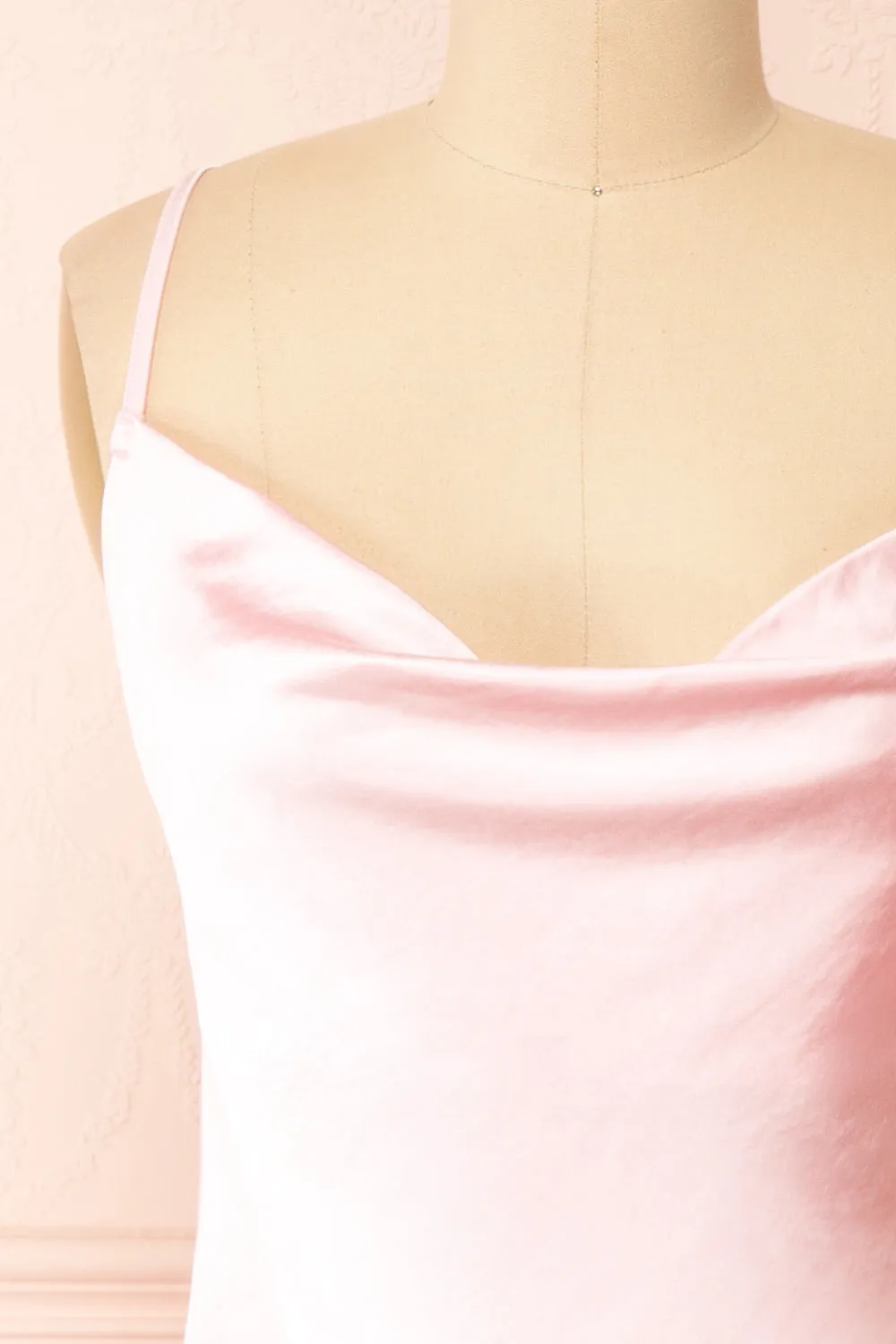 Jessie Pink | Cowl Neck Satin Slip Dress w/ Open Back sold by Boutique 1861 product image thumbnail 3