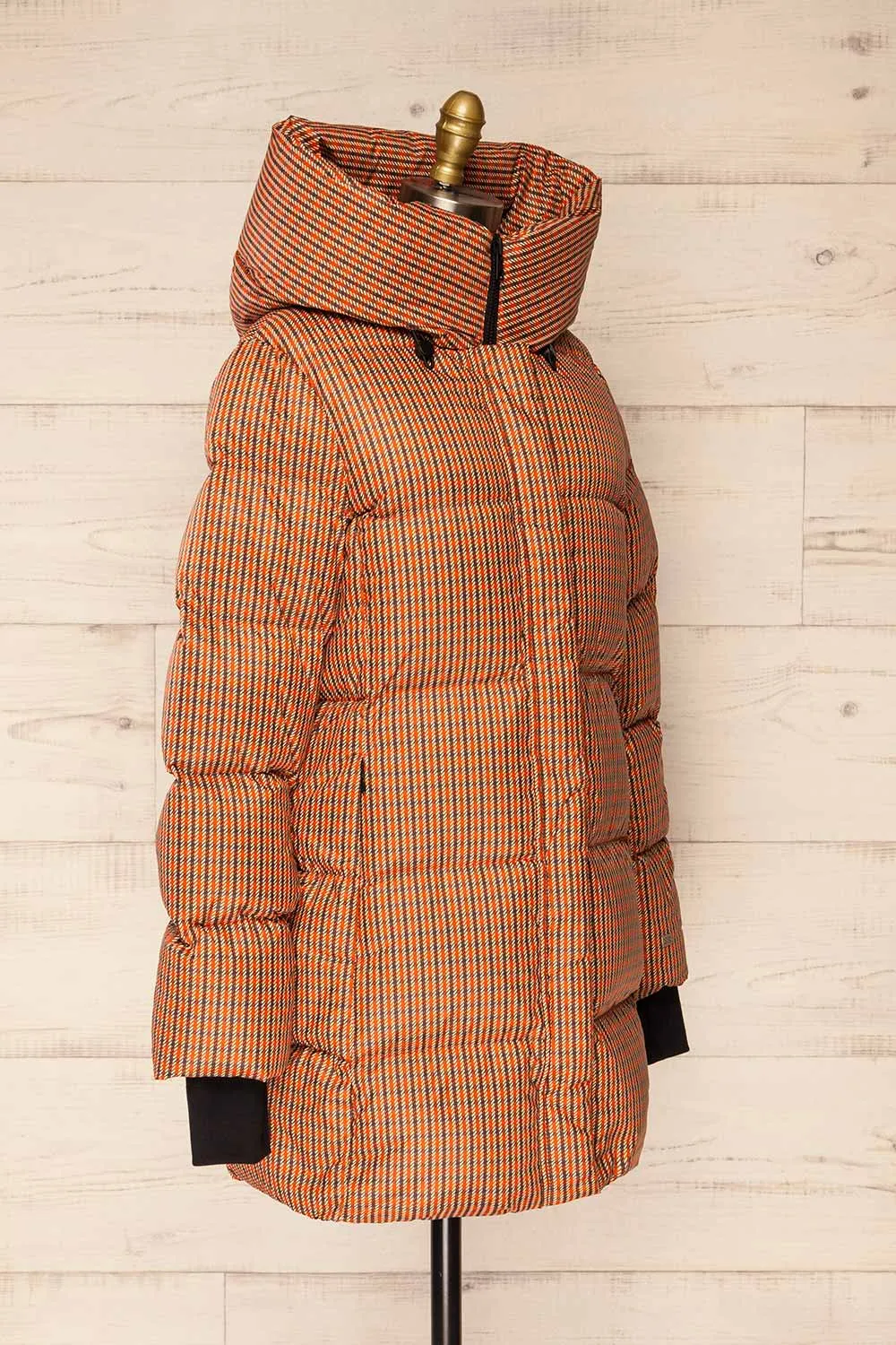 Sylvie | Mid-Length Houndstooth Puffer Coat sold by Boutique 1861 product image thumbnail 4