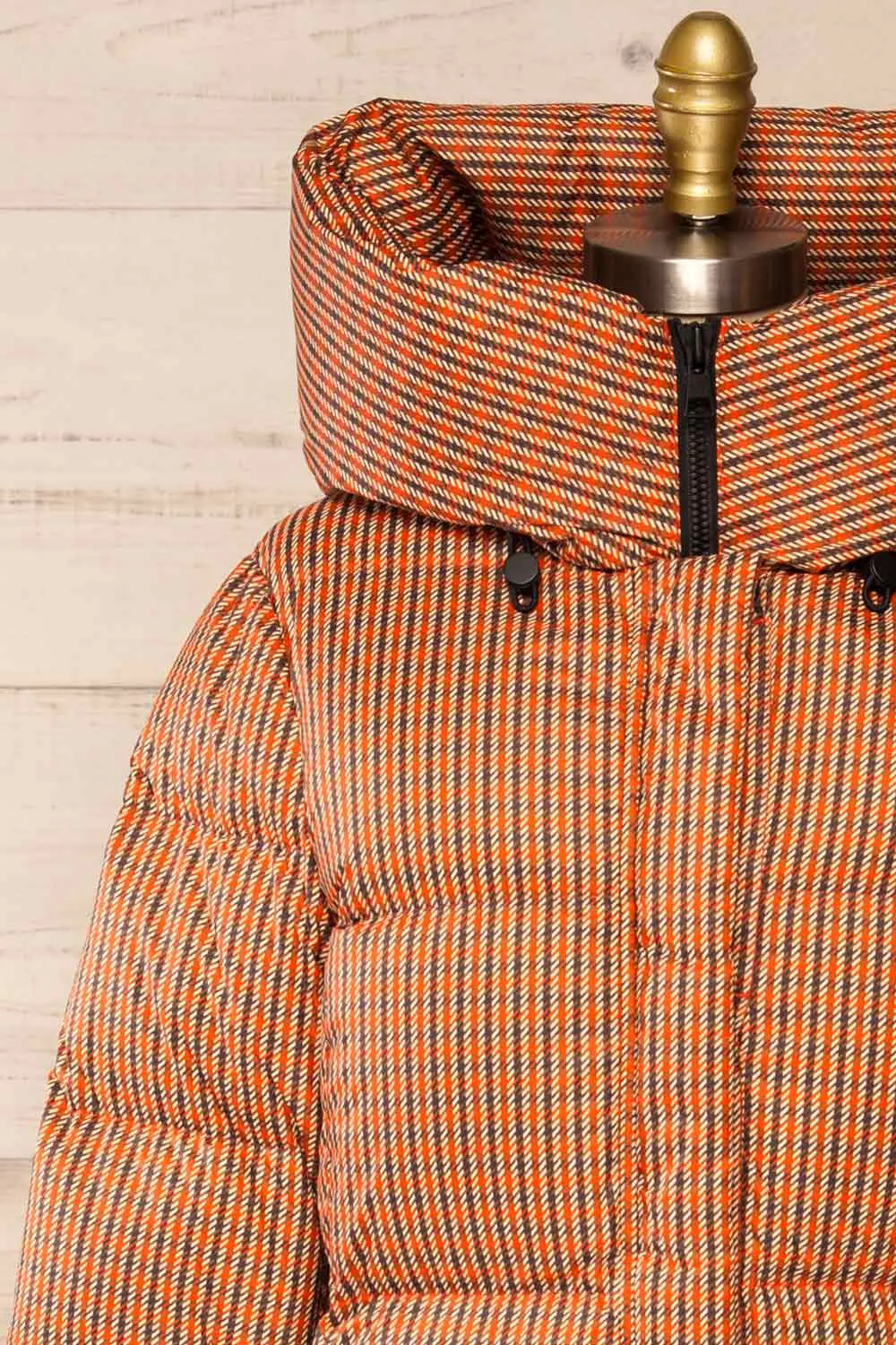 Sylvie | Mid-Length Houndstooth Puffer Coat sold by Boutique 1861 product image thumbnail 3