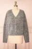 Thessi Grey | Button-Up Thick Knit Cardigan sold by Boutique 1861