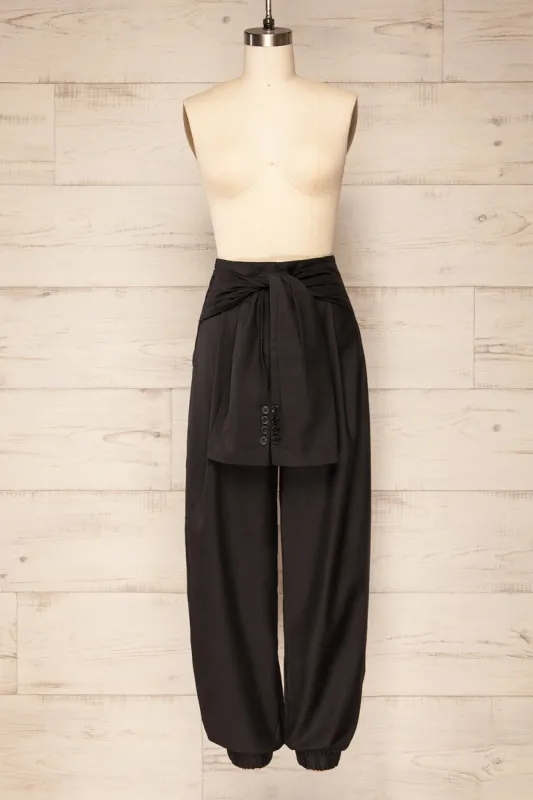 Oberhausen Black | High-Waisted Pants w/ Belt sold by Boutique 1861