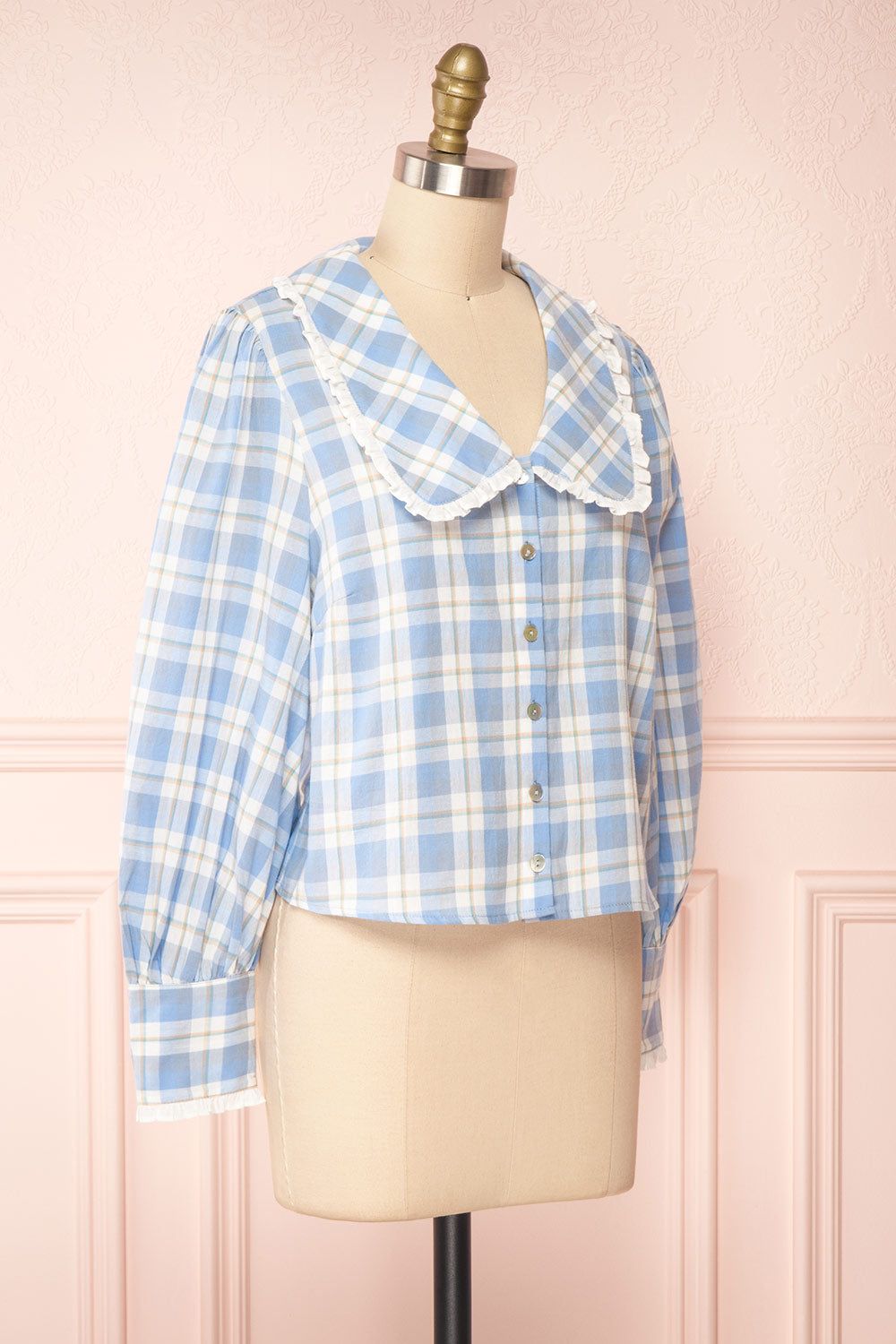Nikol | Peter Pan Collar Cropped Blouse sold by Boutique 1861 product image thumbnail 3