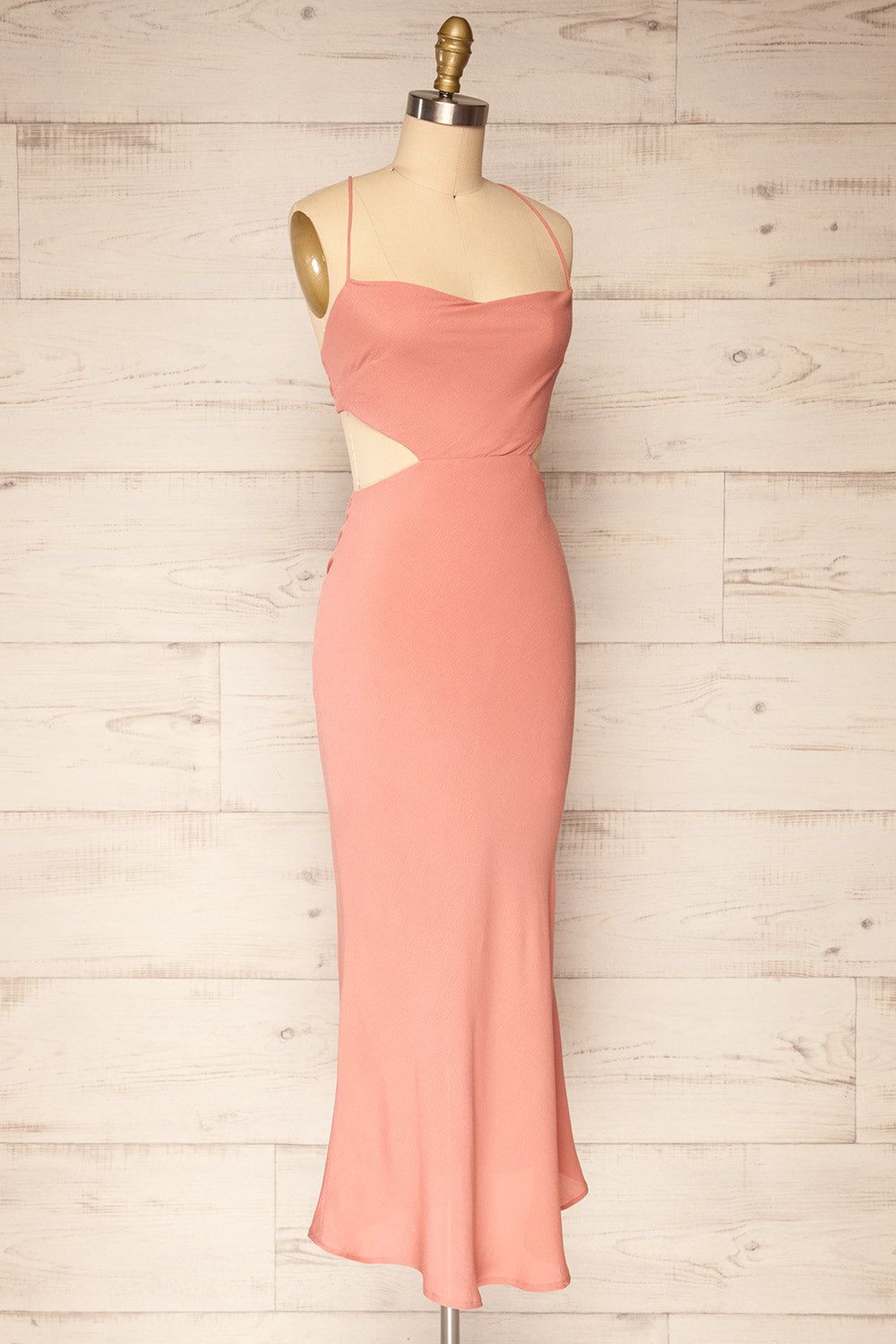 Krahken Pink | Cowl Neck Backless Midi Dress sold by Boutique 1861 product image thumbnail 5