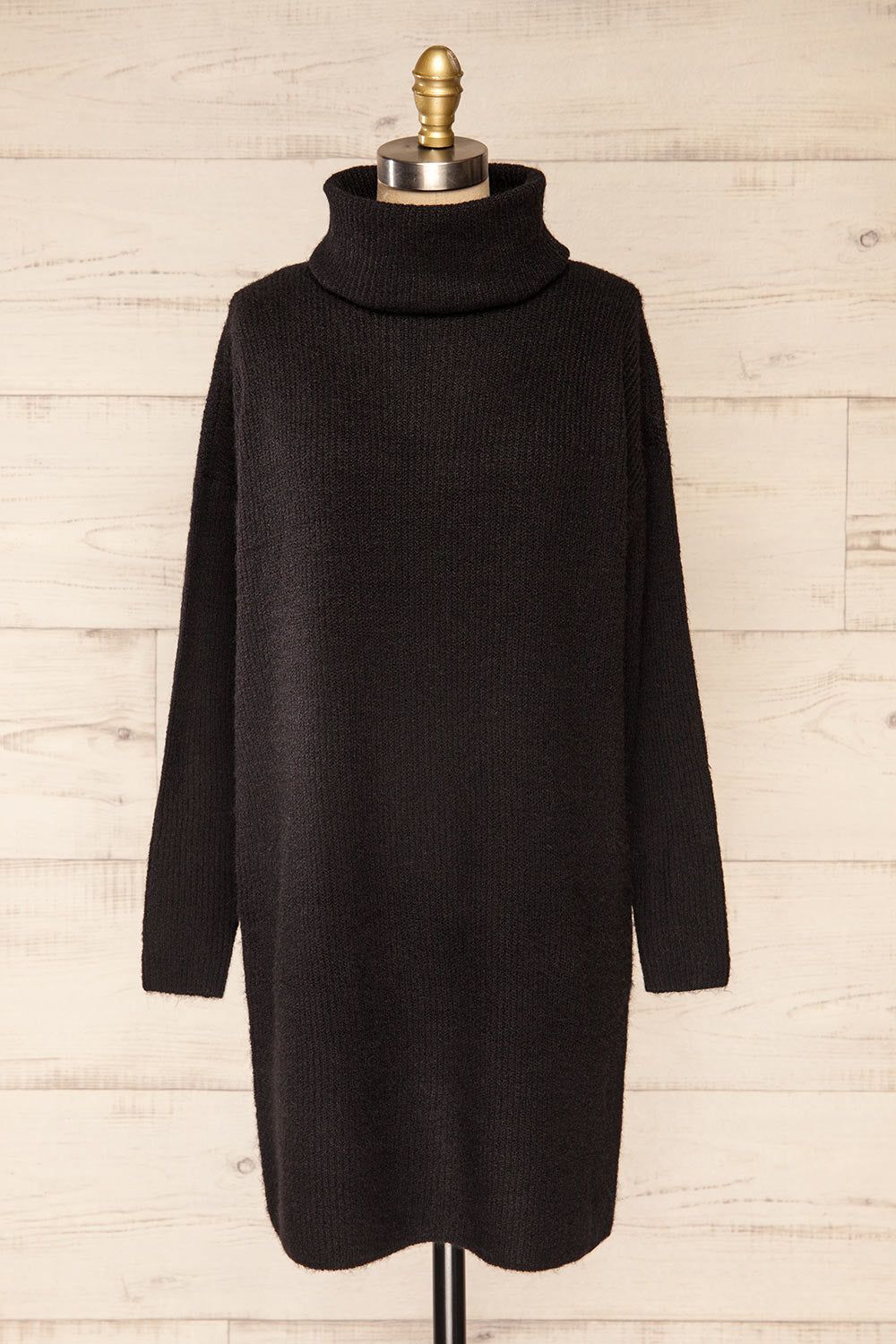 Koror Black | Knit Turtleneck Sweater Dress sold by Boutique 1861
