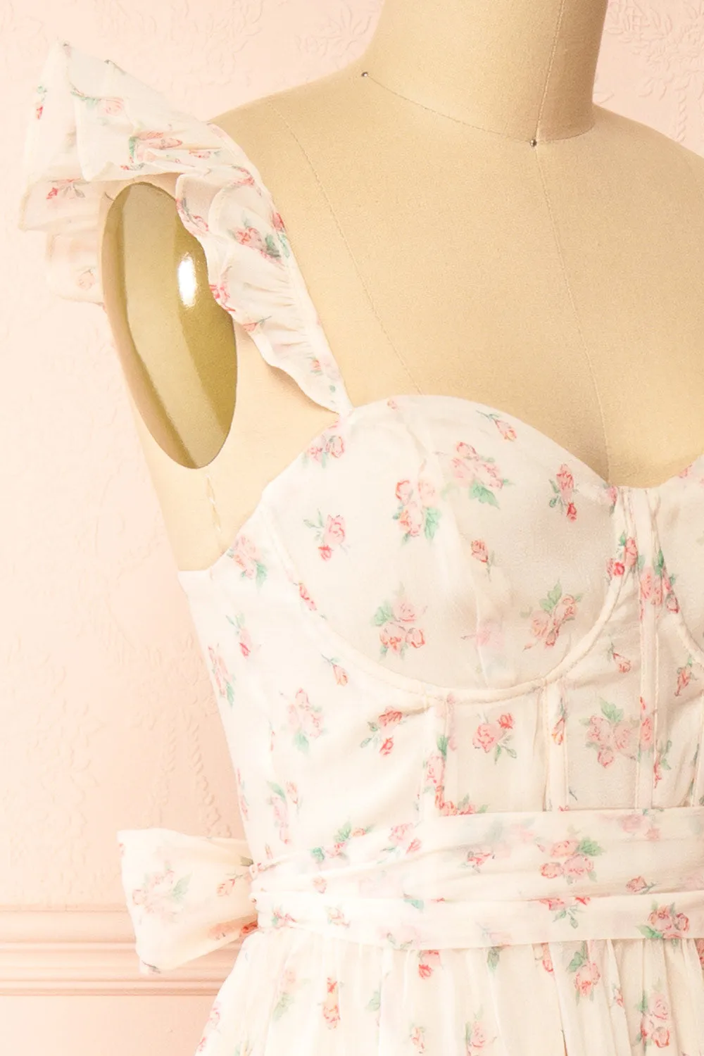 Mallory | Long Floral Dress with Boning sold by Boutique 1861 product image thumbnail 5