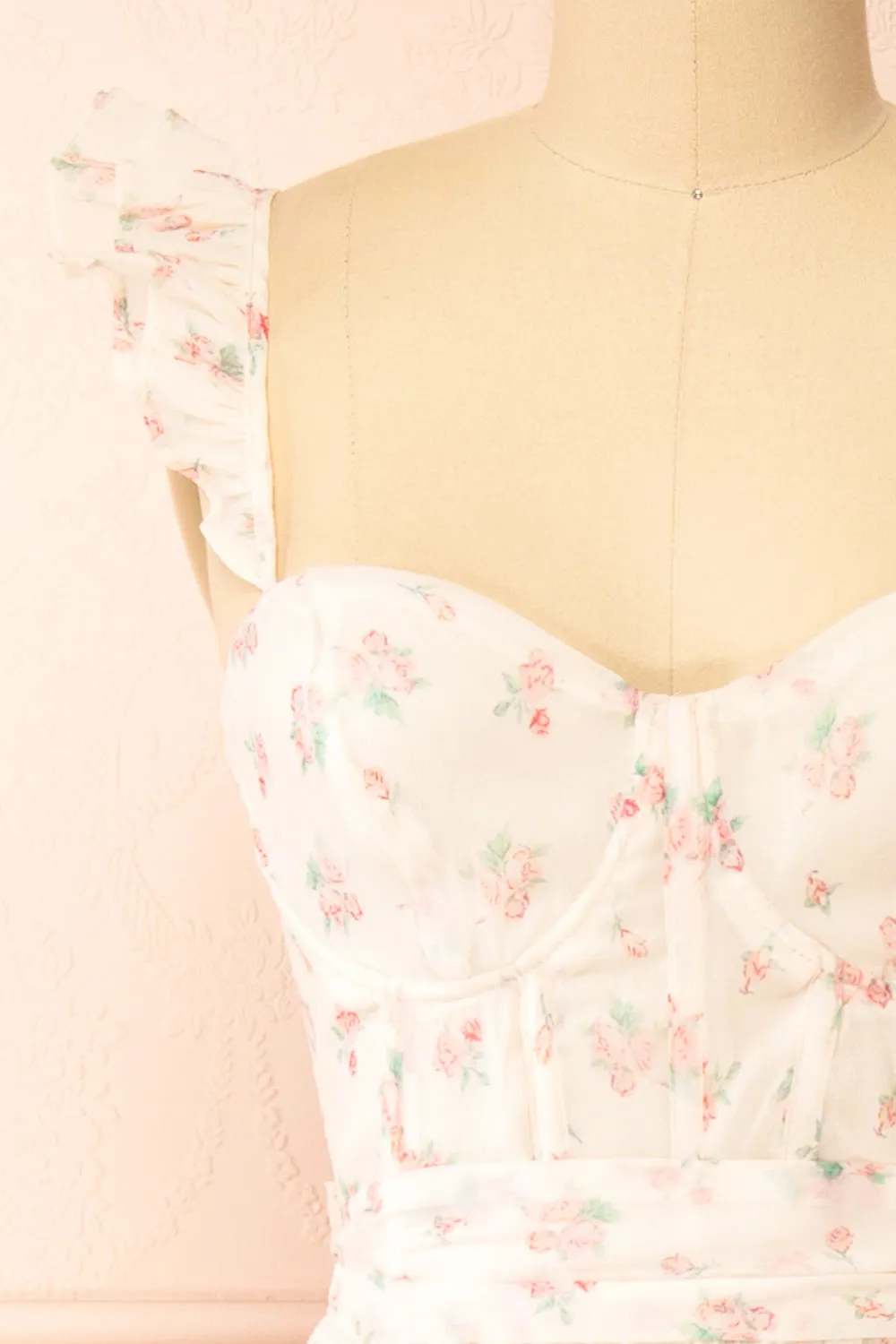 Mallory | Long Floral Dress with Boning sold by Boutique 1861 product image thumbnail 3