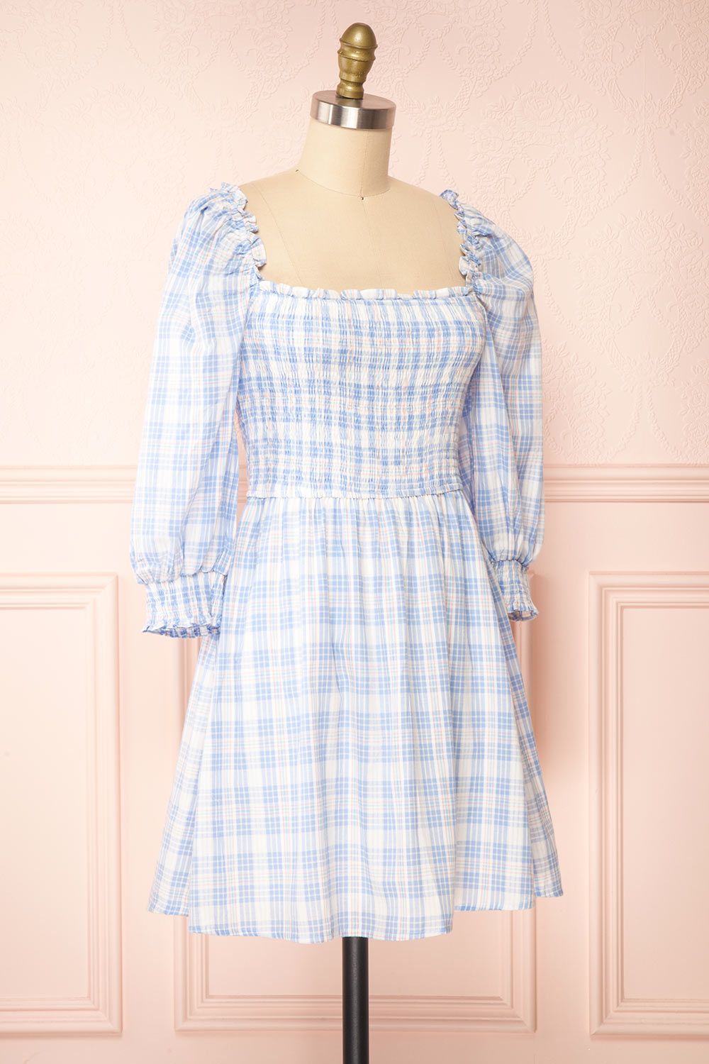 Ethne | Pastel Babydoll Plaid Dress sold by Boutique 1861 product image thumbnail 3