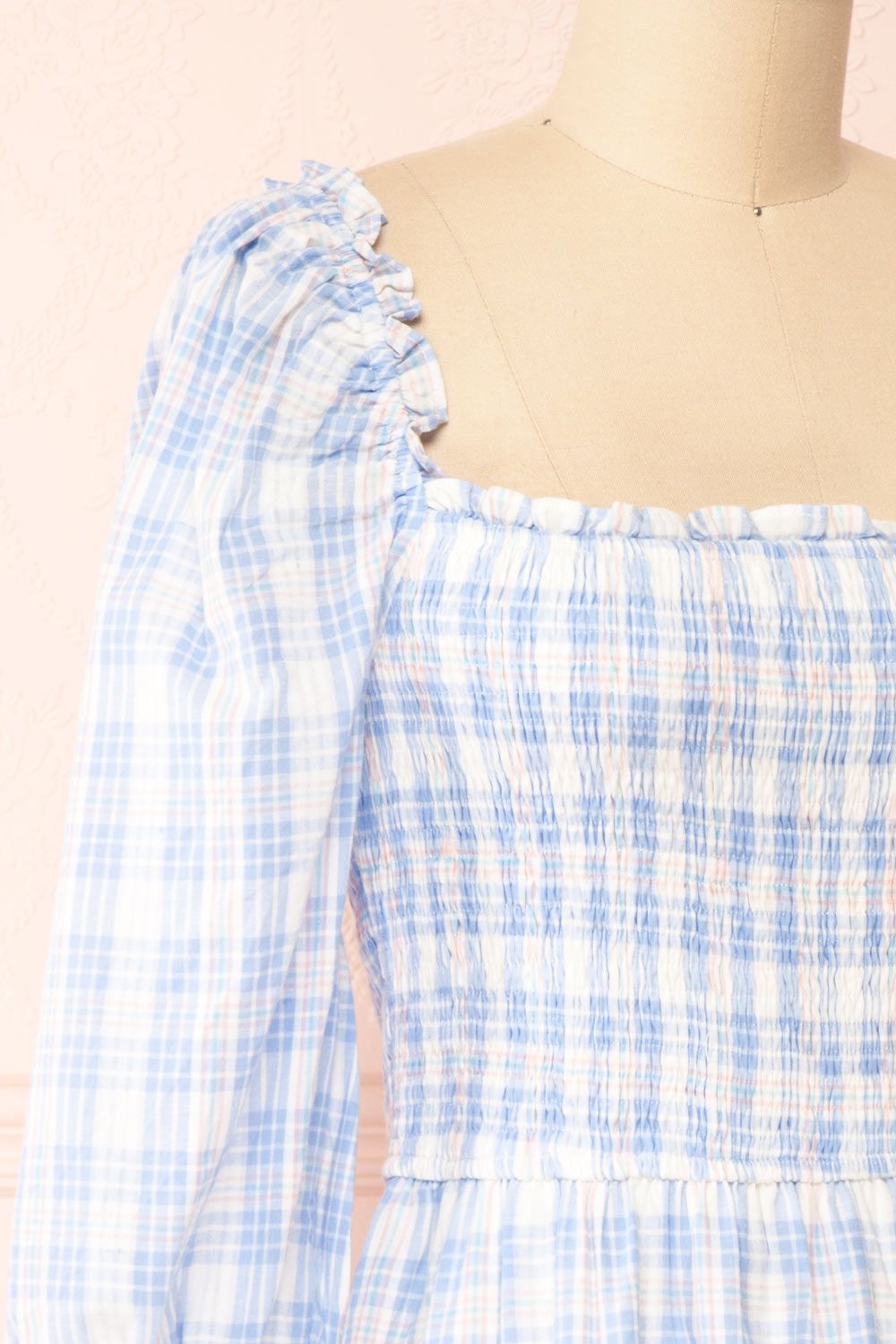 Ethne | Pastel Babydoll Plaid Dress sold by Boutique 1861 product image thumbnail 4