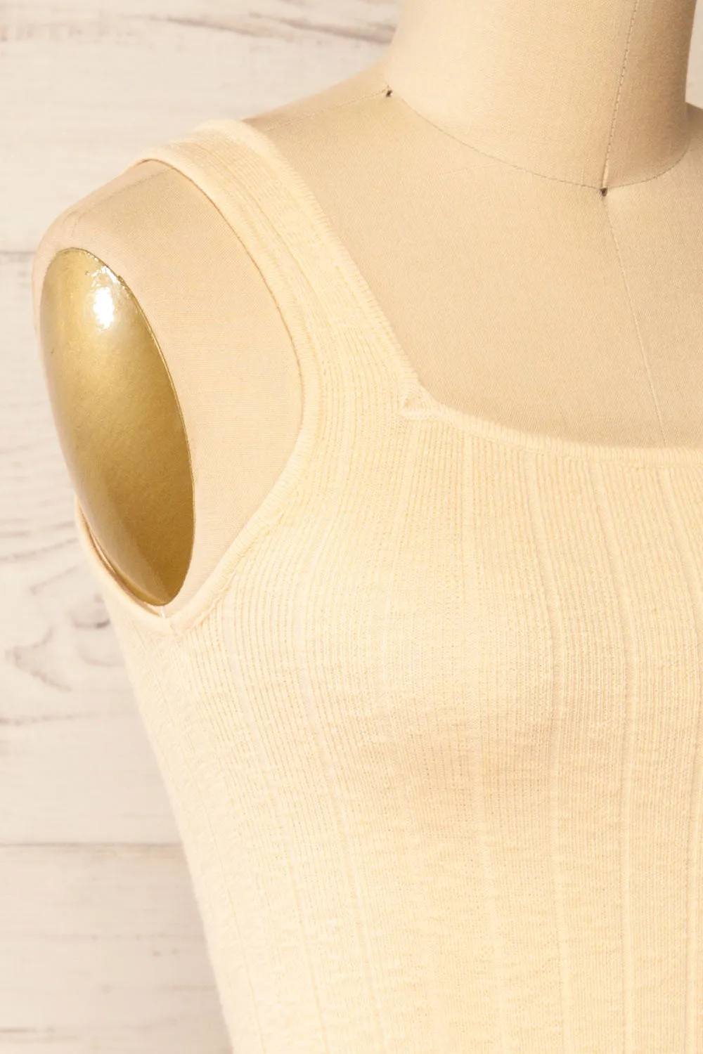 Manille | Beige Cropped Knit Camisole sold by Boutique 1861 product image thumbnail 5