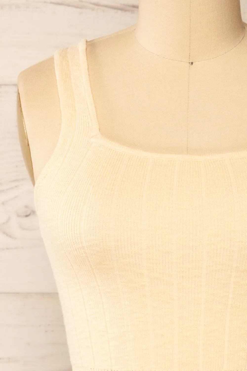 Manille | Beige Cropped Knit Camisole sold by Boutique 1861 product image thumbnail 3