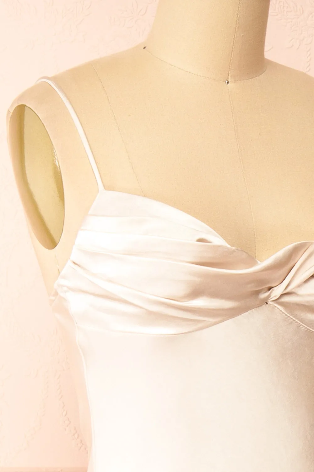 Swannie | Champagne Satin Slip Maxi Dress sold by Boutique 1861 product image thumbnail 4