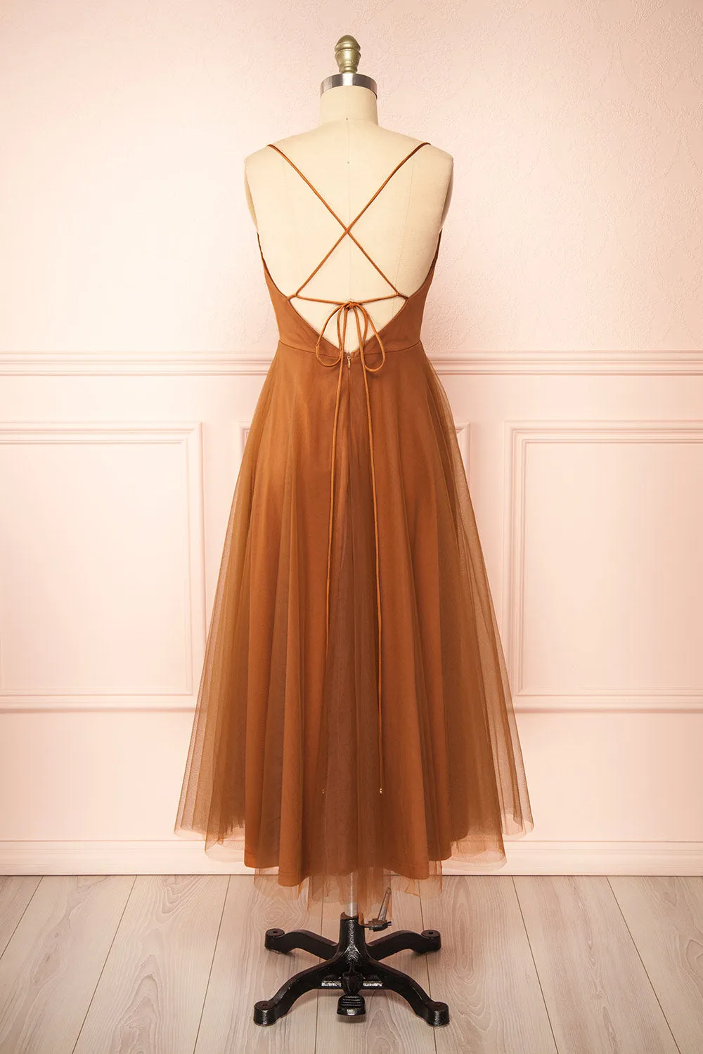 Valerie Brown | A-line Tulle Midi Dress sold by Boutique 1861 product image thumbnail 5