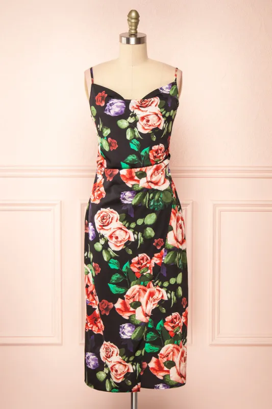 Catra | Cowl Neck Midi Slip Dress sold by Boutique 1861