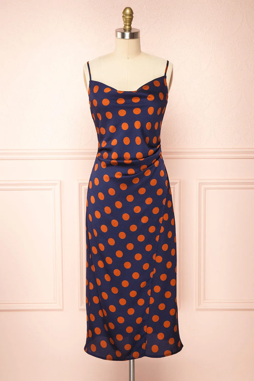 Mimoza | Cowl Neck Midi Slip Dress sold by Boutique 1861