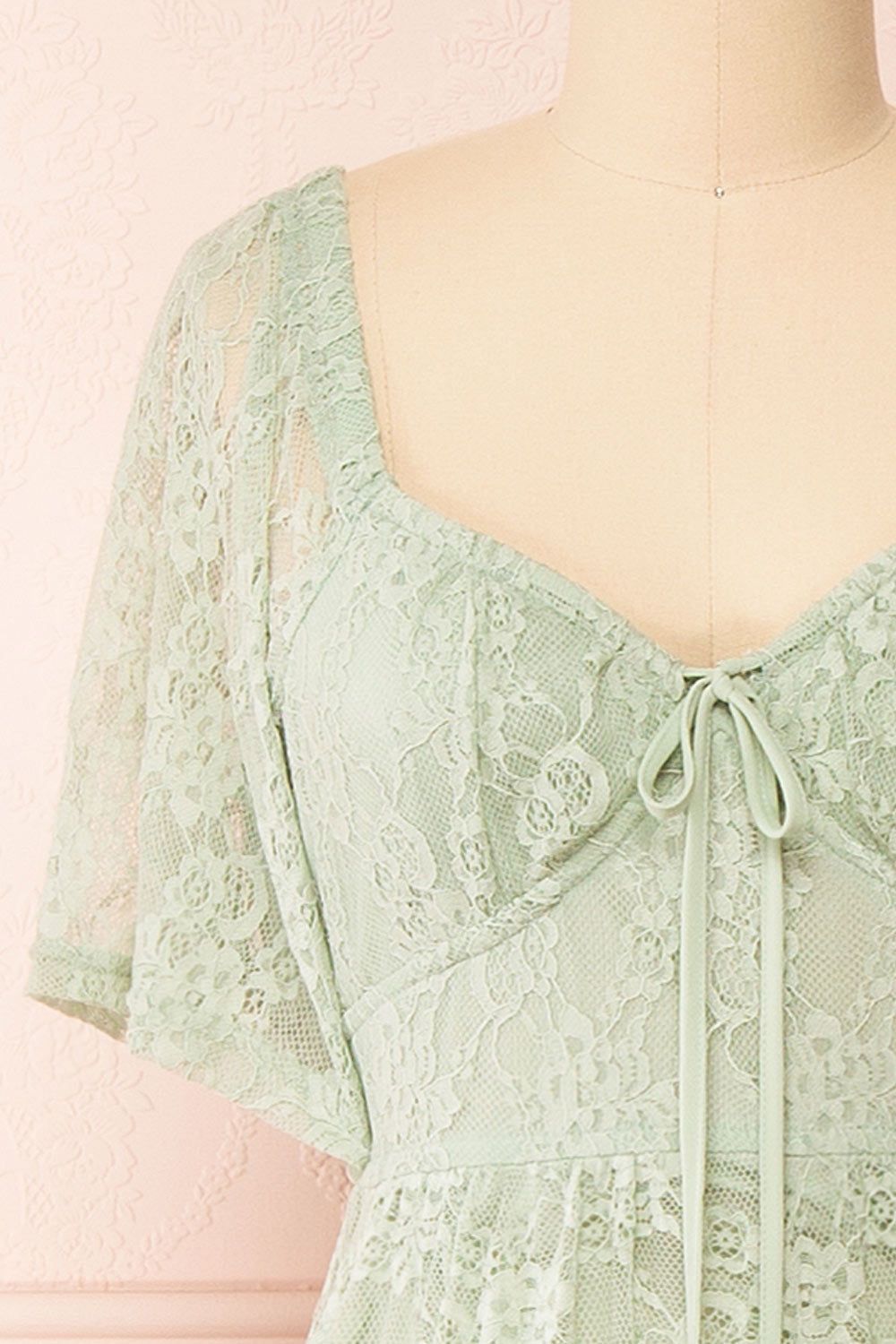 Amarys Sage | Tiered Lace Maxi Dress sold by Boutique 1861 product image thumbnail 3