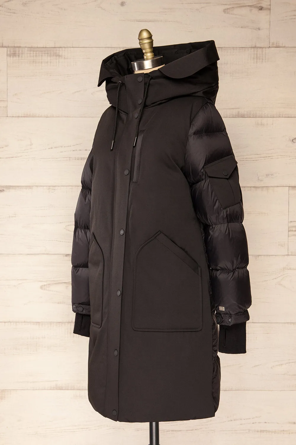 Mikaila Black | Knee-length Quilted Down Jacket by Soia & Kyo sold by Boutique 1861 product image thumbnail 4