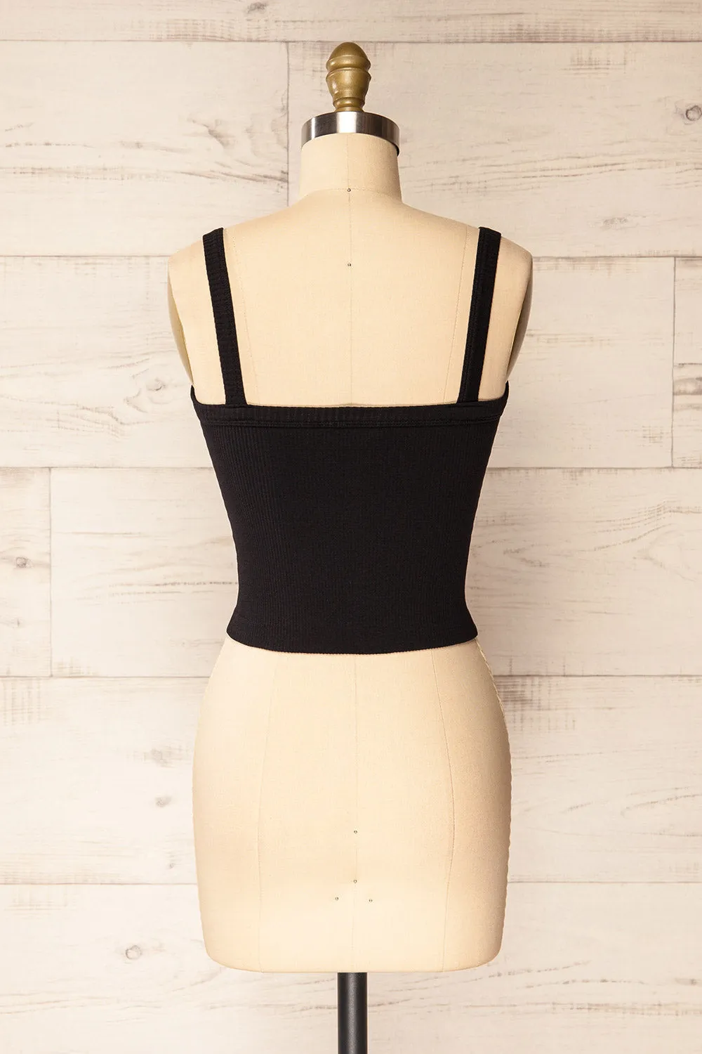 Bedarieu Black | Cropped Ribbed Cami sold by Boutique 1861 product image thumbnail 5