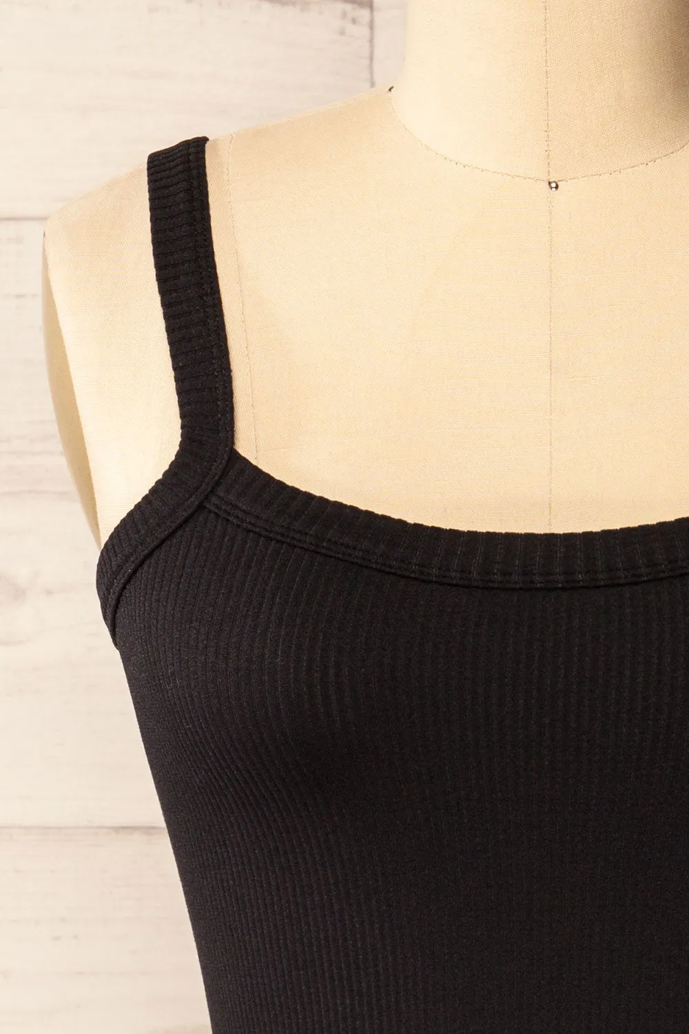 Bedarieu Black | Cropped Ribbed Cami sold by Boutique 1861 product image thumbnail 2