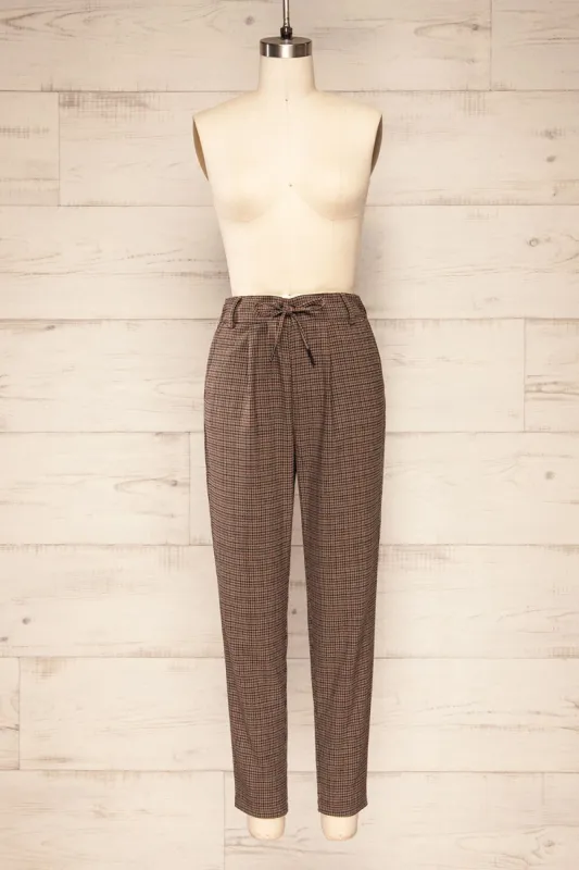Hamilton Brown | High-Waisted Plaid Pants w/ Drawstring sold by Boutique 1861