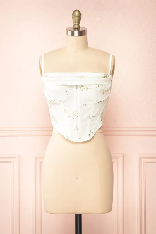 Kishori | Corset Crop Top w/ Cowl Neck sold by Boutique 1861