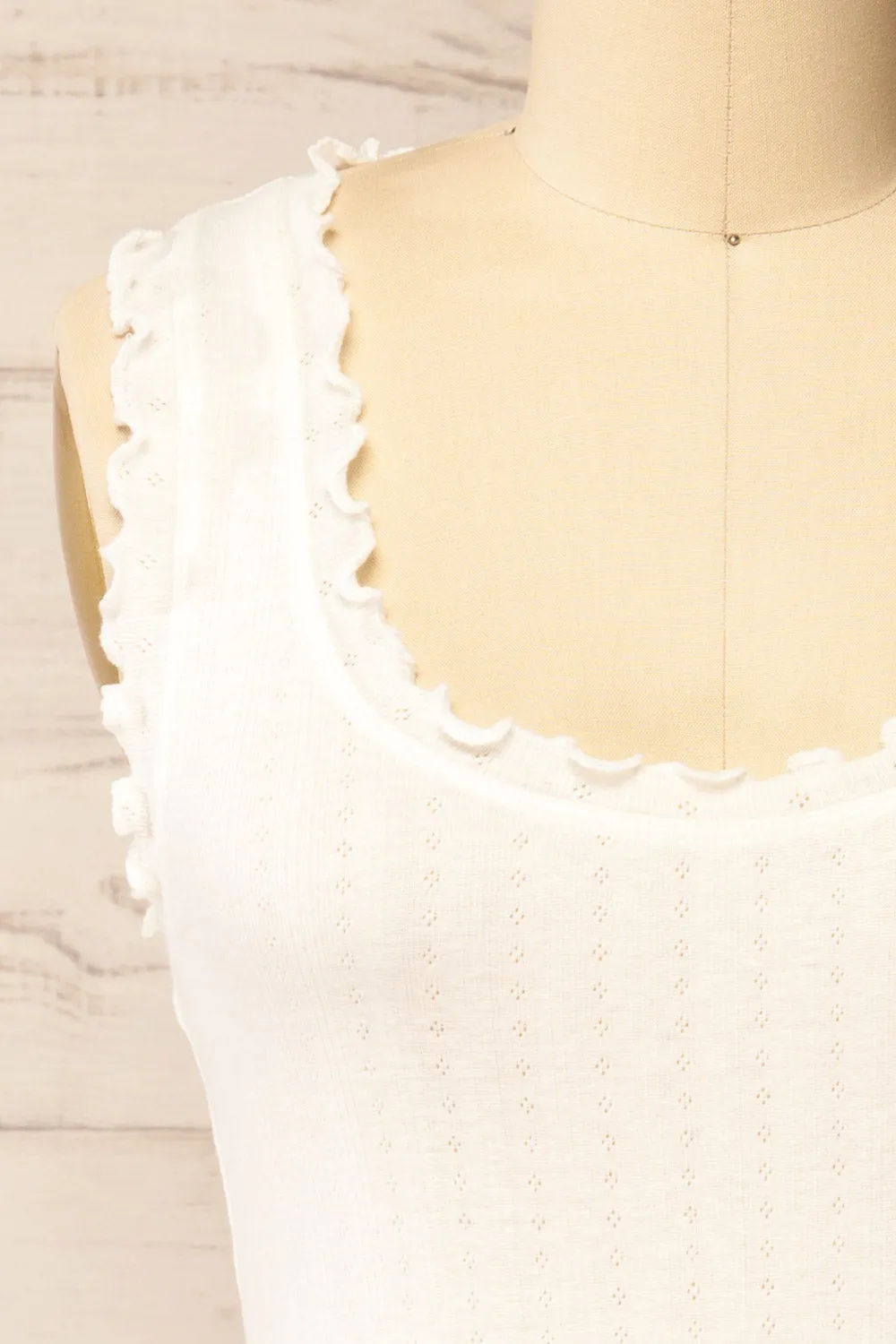 Boke White | Openwork Knit Tank Top sold by Boutique 1861 product image thumbnail 3