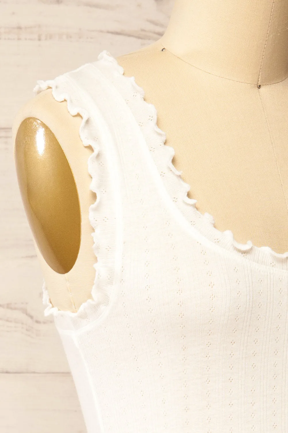 Boke White | Openwork Knit Tank Top sold by Boutique 1861 product image thumbnail 5