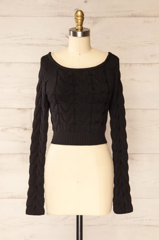 Masham | Cropped Cable Knit Sweater sold by Boutique 1861