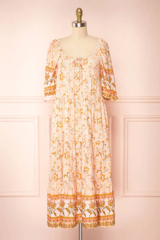 Alexandrina | Paisley Patterned Loose Midi Dress sold by Boutique 1861