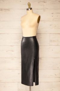 Fernando Black | Faux-Leather Midi Pencil Skirt sold by Boutique 1861