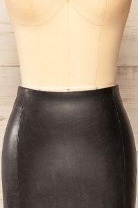 Fernando Black | Faux-Leather Midi Pencil Skirt sold by Boutique 1861