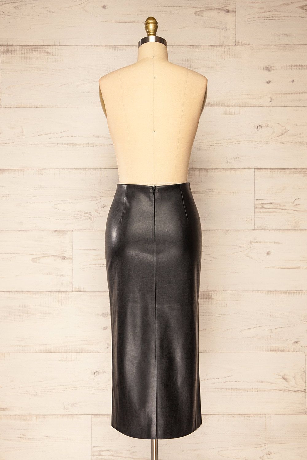 Fernando Black | Faux-Leather Midi Pencil Skirt sold by Boutique 1861 product image thumbnail 5
