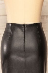 Fernando Black | Faux-Leather Midi Pencil Skirt sold by Boutique 1861