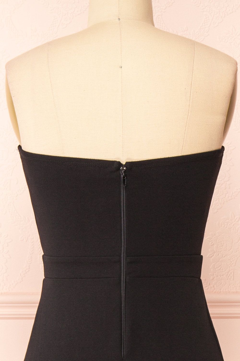Zinnia | Black Bustier Maxi Dress w/ Sparkling Slit sold by Boutique 1861 product image thumbnail 7