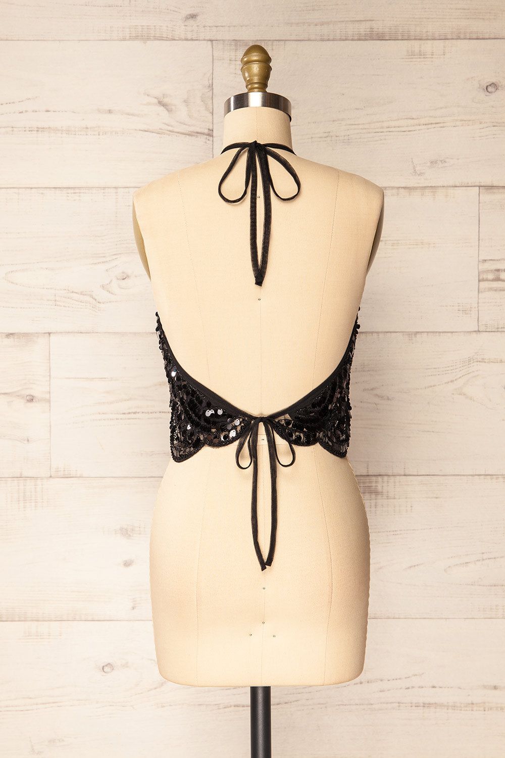 Campeche | Cropped Halter Top w/ Black Sequins sold by Boutique 1861 product image thumbnail 3