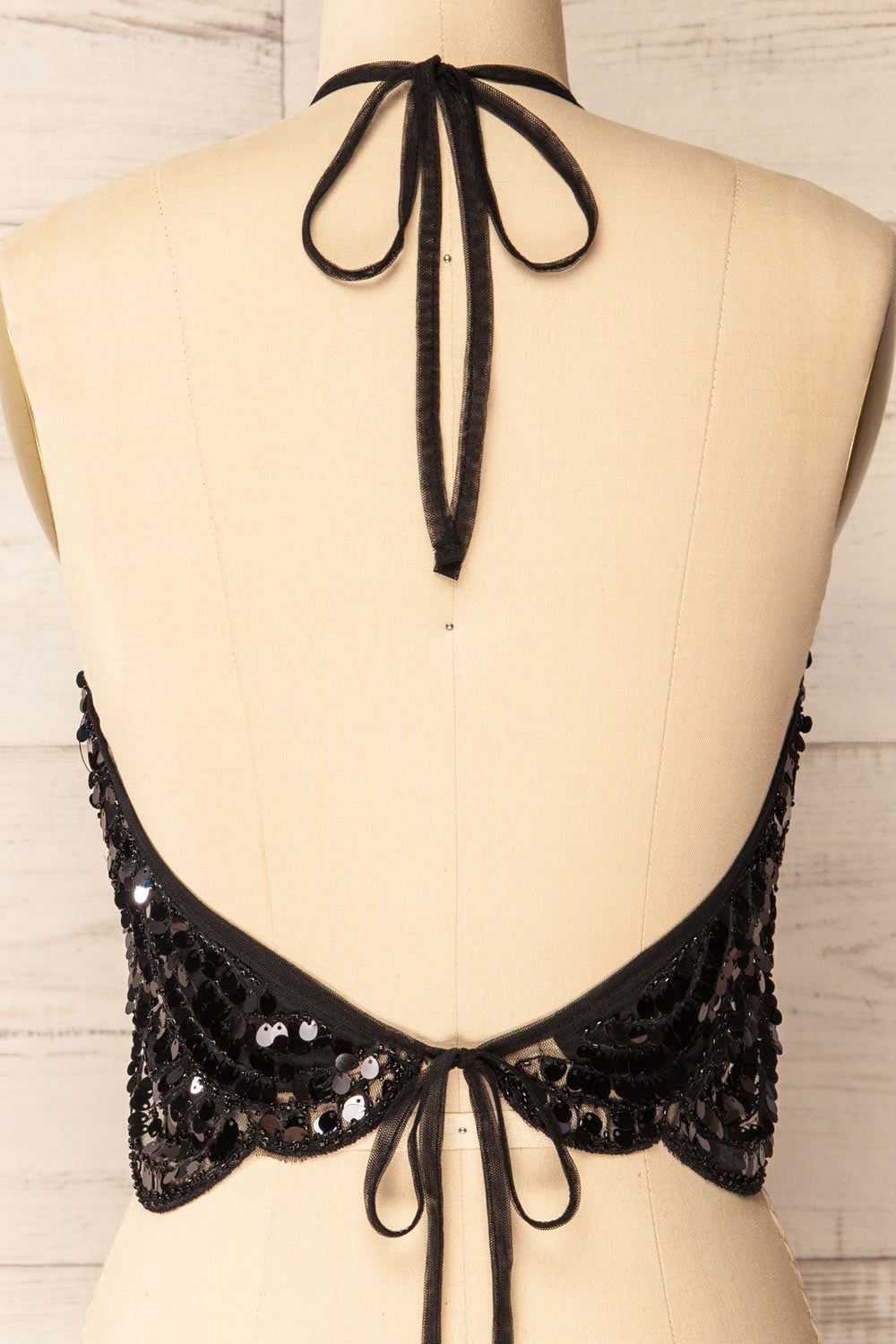 Campeche | Cropped Halter Top w/ Black Sequins sold by Boutique 1861 product image thumbnail 2