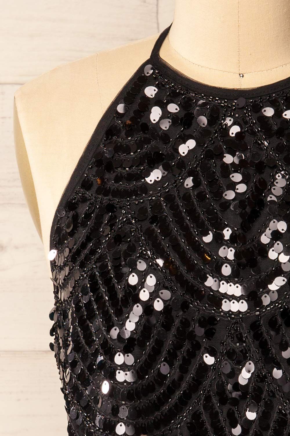 Campeche | Cropped Halter Top w/ Black Sequins sold by Boutique 1861 product image thumbnail 4