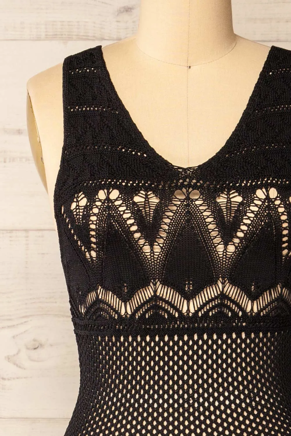 Ozma Black | Crochet Midi Dress sold by Boutique 1861 product image thumbnail 2
