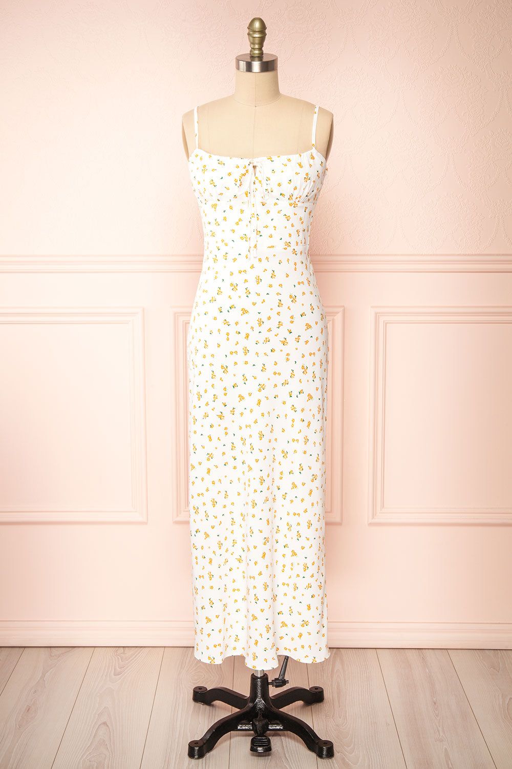 Lwei | White Floral Midi Dress sold by Boutique 1861