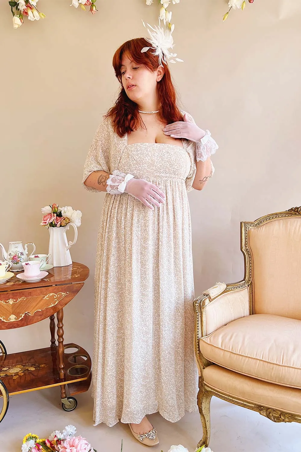 Ninon | Patterned Square Neck Maxi Dress with Empire Waist sold by Boutique 1861 product image thumbnail 2