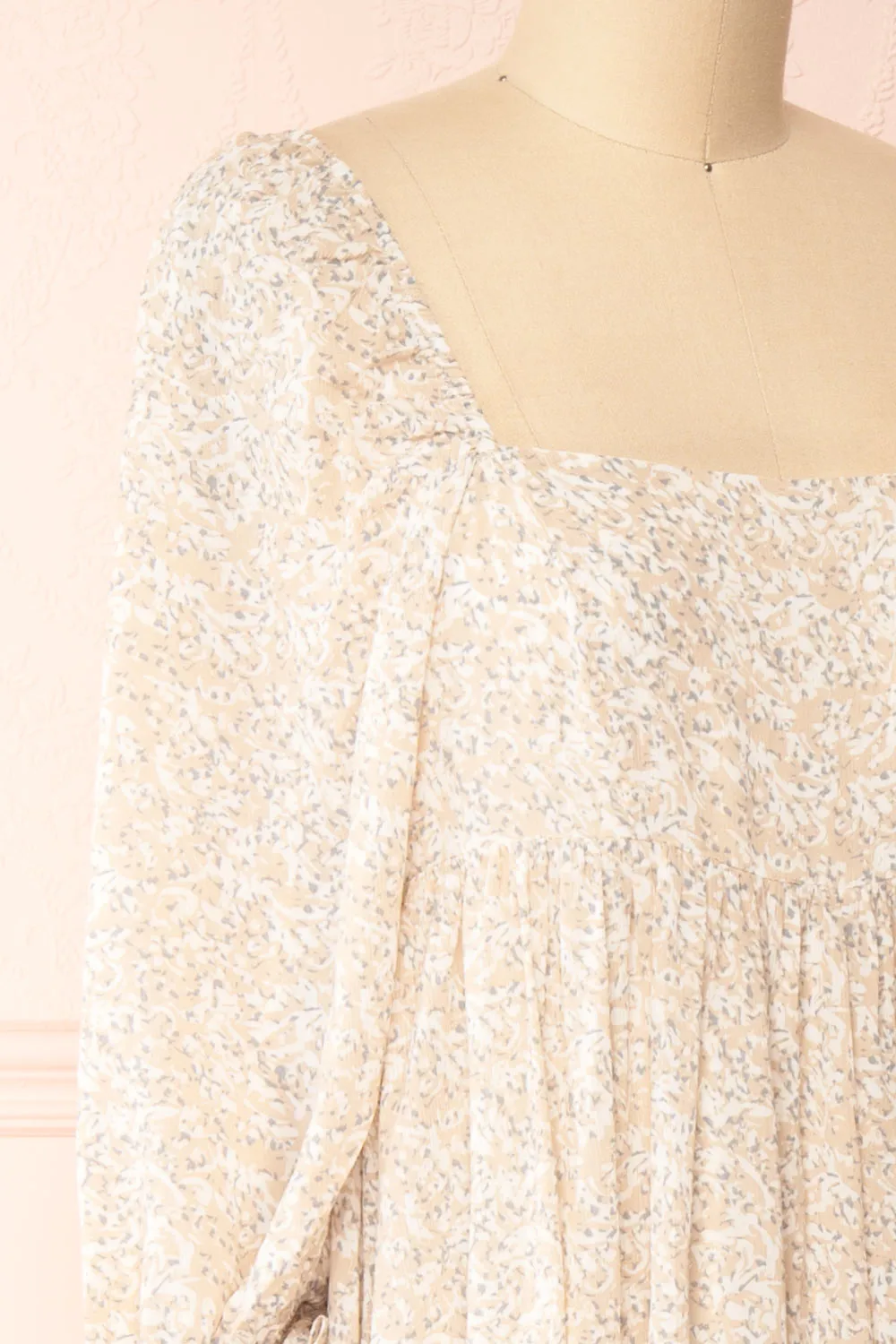 Ninon | Patterned Square Neck Maxi Dress with Empire Waist sold by Boutique 1861 product image thumbnail 5